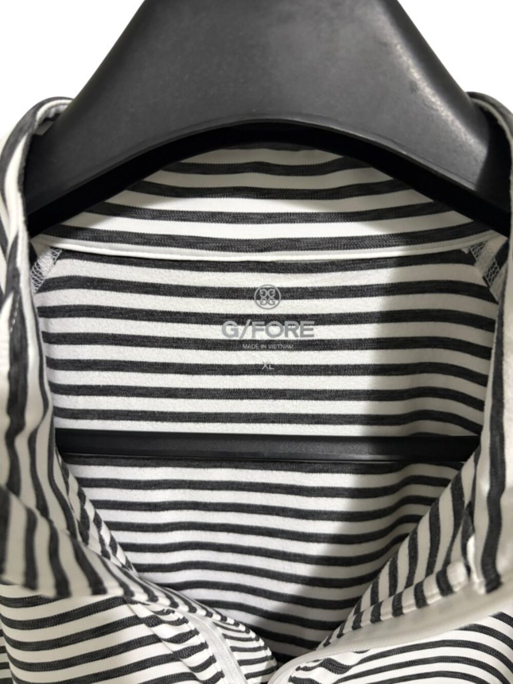 G/FORE 1/4 Zip Pullover Golf Sweater Mens Size XL Striped 1915 Logo - Picture 6 of 7